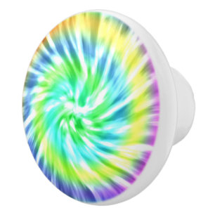 Tie Die Design Ceramic Knob