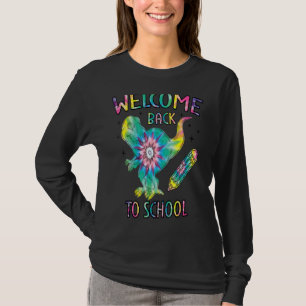 Tie Die Dinosaur Welcome Back To School Team Kinde T-Shirt