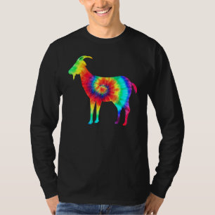 Tie-Die Goat Tye Rainbow Colour Hippie Peace Farm T-Shirt