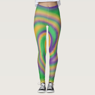 Tie Die Mardi Gras Leggings