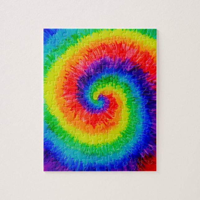 Tie Die Rainbow in Alcohol Ink Jigsaw Puzzle (Vertical)