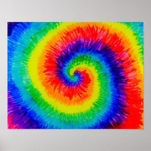 Tie Die Rainbow in Alcohol Ink Poster (Front)