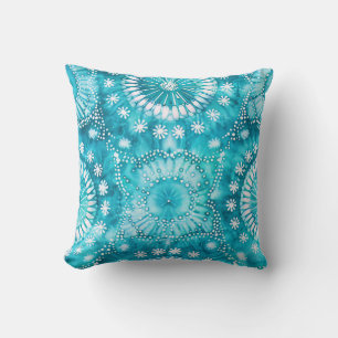Tie DIY blue seamless pattern  Cushion