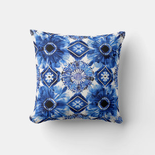 Tie DIY blue seamless pattern Cushion