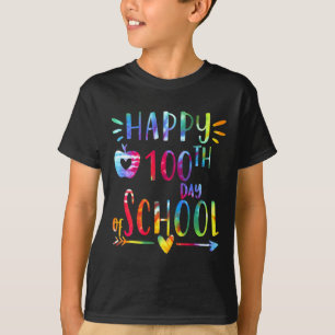 Tie Dye 100 Days Of School 100th Day Of School Tea T-Shirt