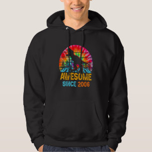 Tie Dye 16th Birthday  2006 Dinosaur 16 Year Old Hoodie