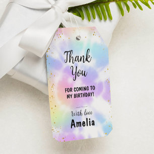 Tie Dye 1st Birthday Thank You Tag