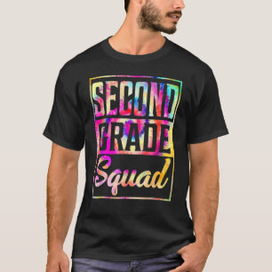 Tie Dye 2nd Grade Squad Teacher First Day Of Back T-Shirt