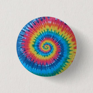 tie dye 3 cm round badge