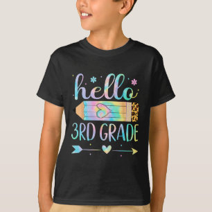 Tie Dye 3rd Grade Back To School Hello Third Grade T-Shirt