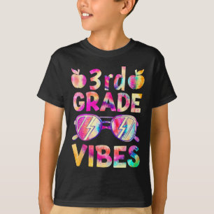 Tie Dye 3rd Grade Vibes Teacher First Day Of Byck  T-Shirt