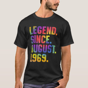 Tie Dye 54th Birthday Legend Since August 1969 54  T-Shirt