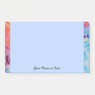 Tie Dye 5 Colourful Watercolor swirls Post-it Notes
