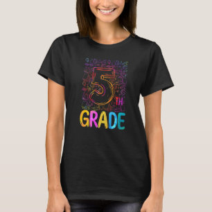 Tie Dye 5th Grade Fifth Grade Teacher Student Back T-Shirt
