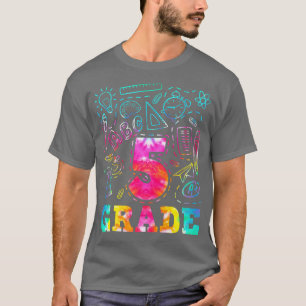 Tie Dye 5th Grade Typography Team 5th Grade Back T T-Shirt