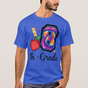 Tie Dye 8th Grade Matching Back To School Teacher  T-Shirt