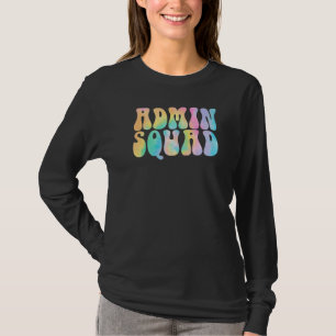 Tie Dye Admin Squad School Secretary Retro Office T-Shirt