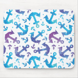 Tie Dye Anchor Pattern 2 Mouse Pad