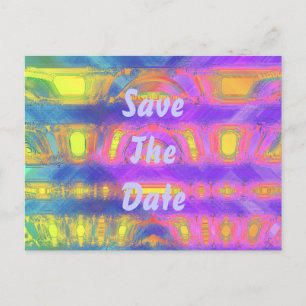 Tie Dye Announcement Postcard