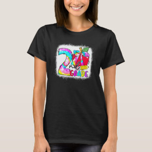 Tie Dye Apple 2nd Grade Student Teacher Back To Sc T-Shirt