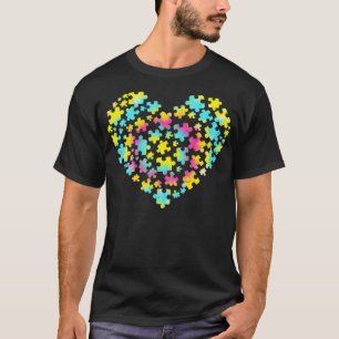 Tie Dye Autism Awareness Puzzle Heart Be Kind Acce T-Shirt