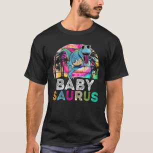 Tie Dye Babysaurus Dinosaur Daddy Saurus Family Ma T-Shirt