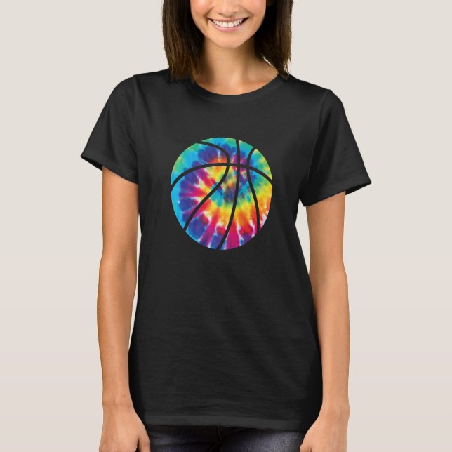 Tie Dye Ball  Basketball Player Trainer Sports Ins T-Shirt (Front)