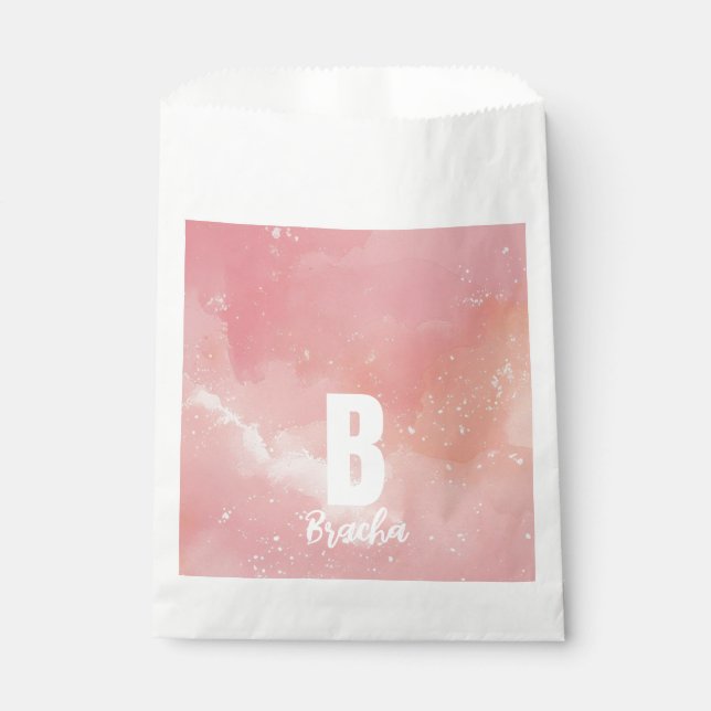 Tie dye bas mitzva birthday  favour bags (Front)