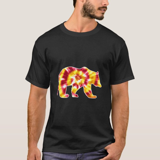 Tie Dye Bear For Bear Lovers T-Shirt (Front)