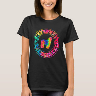 Tie Dye Bergamasco Sheepdog Dog Mum Dad Pet T-Shirt