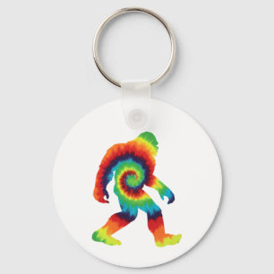 Tie Dye Bigfoot    Key Ring
