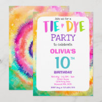 Tie Dye Birthday Party Bright Tie Dye Hippy Party