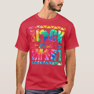 Tie Dye Black and Smart Juneteenth Black History M T-Shirt