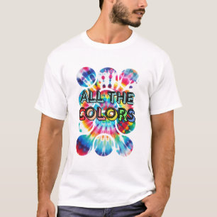 Tie-Dye Blast of Colour Retro Style T-Shirt