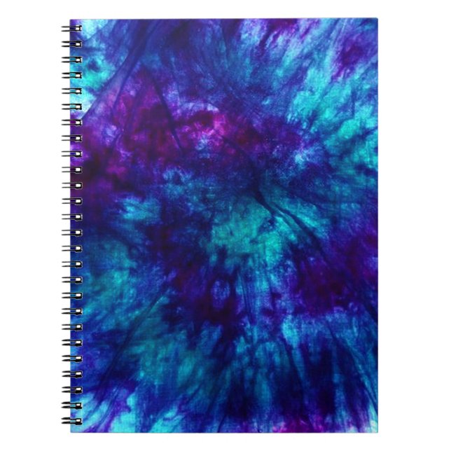 Tie Dye/Blue and Green Spiral Notebook (Front)
