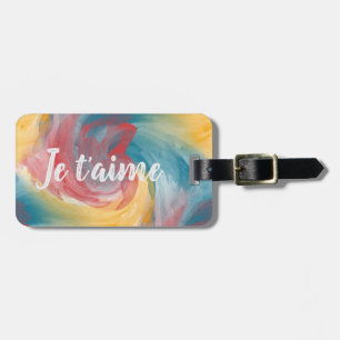Tie-Dye Bold Colours Painterly Watercolor in Love Luggage Tag
