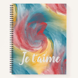 Tie-Dye Bold Colours Painterly Watercolor in Love Notebook