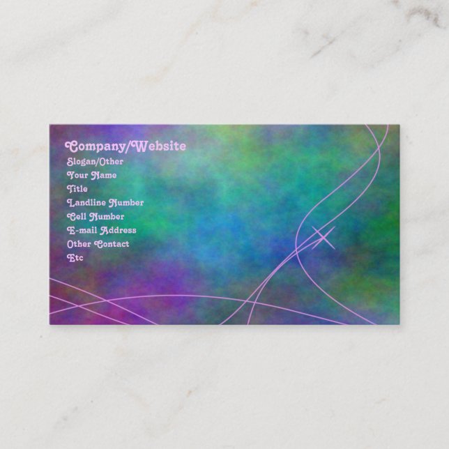 Tie-Dye Business Card (Front)