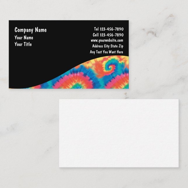 Tie Dye Business Cards (Front/Back)