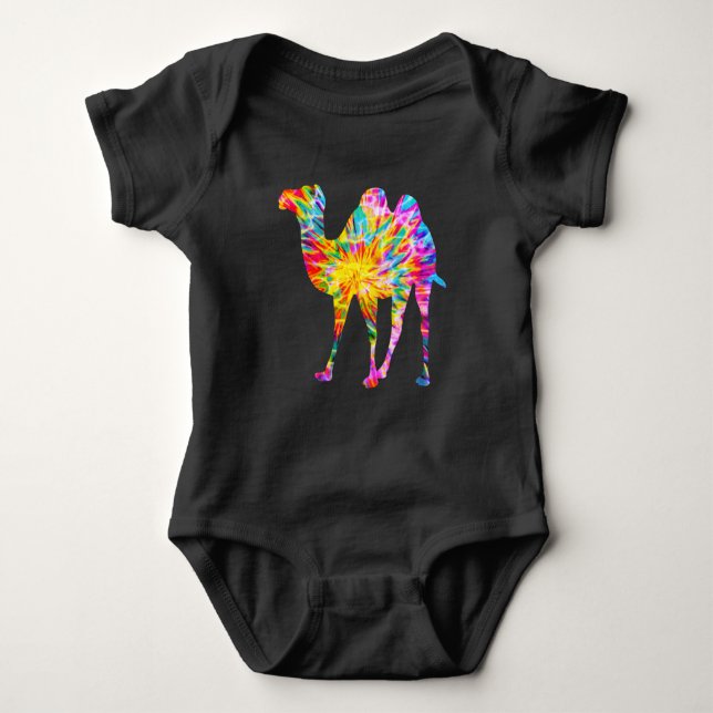 TIE DYE CAMEL BABY BODYSUIT (Front)