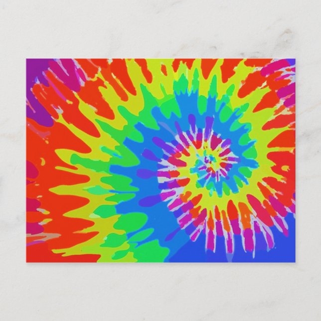 Tie-Dye Cartoon Postcard (Front)