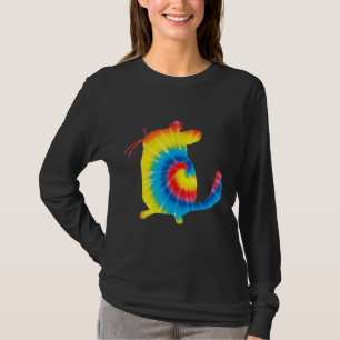 Tie Dye Chinchilla Rainbow Print Rodent Hippie Pea T-Shirt