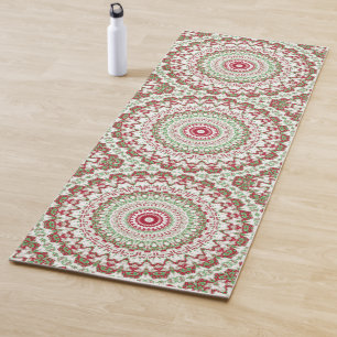 Tie Dye Christmas Mandala Yoga Mat