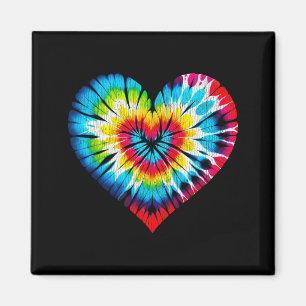 Tie Dye Colorful Valentines Hearts Day Men Women K Magnet