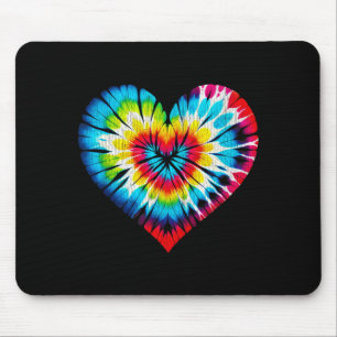 Tie Dye Colorful Valentines Hearts Day Men Women K Mouse Pad