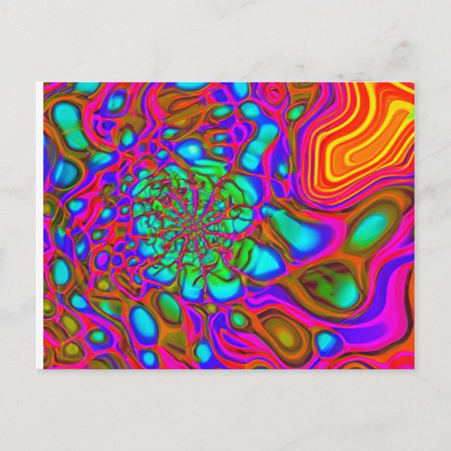 Tie-Dye colour Splash Postcard (Front)