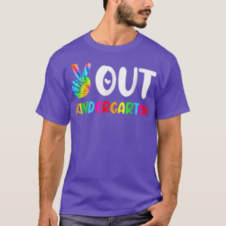 Tie Dye Colourful Peace Sign Hand Out Kindergarten T-Shirt