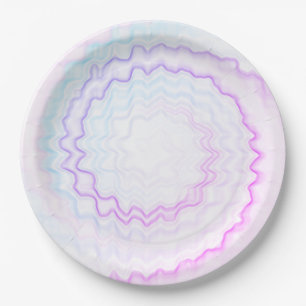 Tie dye Colourful swirl funky retro party Paper Plate