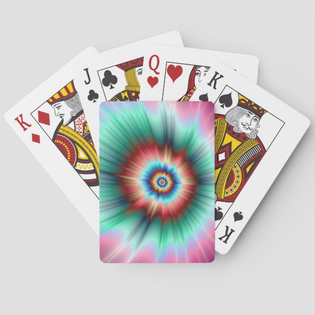 Tie Dye Comet Playing Cards (Back)