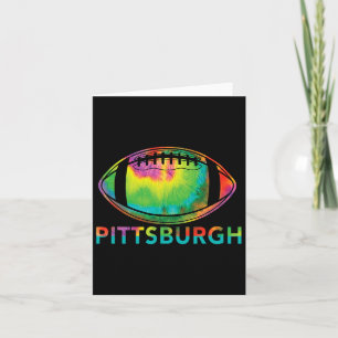 Tie Dye Cool Football Design Apparel Pittsburgh Card